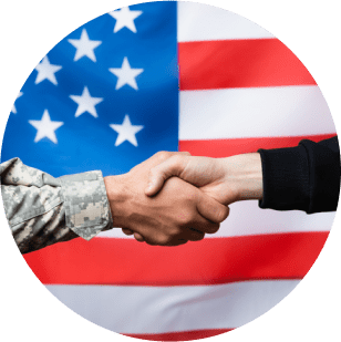 Veterans handshake